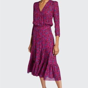 VERONICA BEARD
Lasanna 3/4-Sleeve Floral Midi Dress